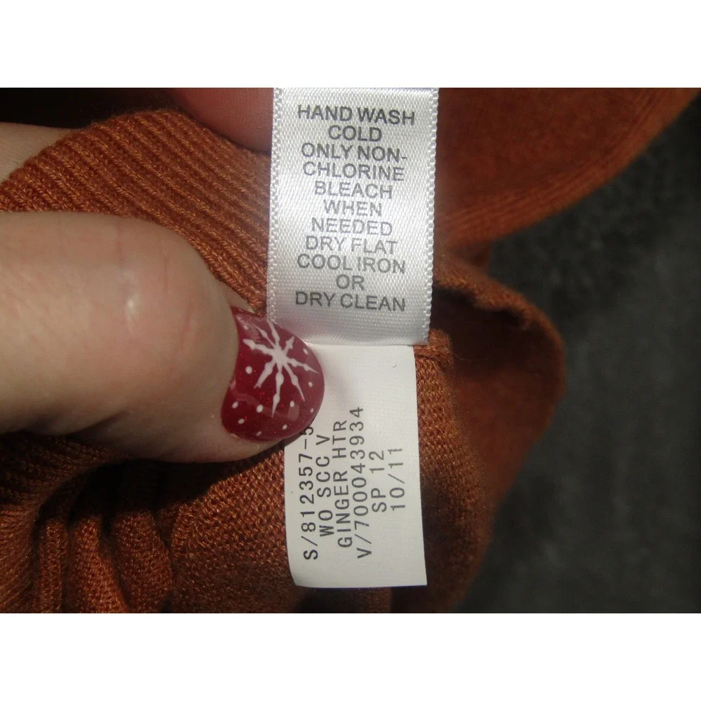 Banana‎ Republic Luxury Blend V Neck Sweater Orange Size L